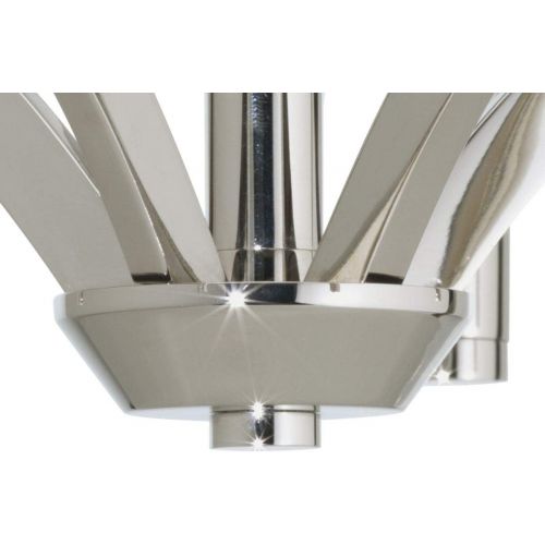  Progress Lighting P4718-104 5-60W Cand Chandelier, 25 x 25 x 15.62, Polished Nickel