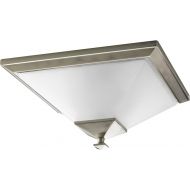 Progress Lighting P3852-09 2-Light Close-To-Ceiling with Square Etched Glass, Brushed Nickel