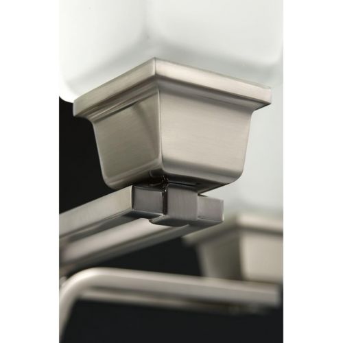  Progress Lighting P3852-09 2-Light Close-To-Ceiling with Square Etched Glass, Brushed Nickel