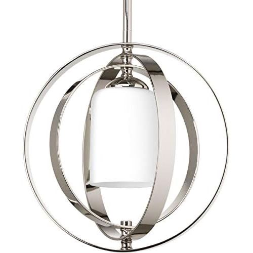  Progress Lighting P7077-104 Equinox 1-Lt. Small Foyer Lanthern with Etched Opal glass shade