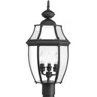 Progress Lighting P6433-31 New Haven Three-Light Post Lantern, Stainless Steel