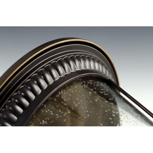  Progress Lighting P5863-31 1-Light Cast Wall Lantern with Clear Seeded Glass, Textured Black