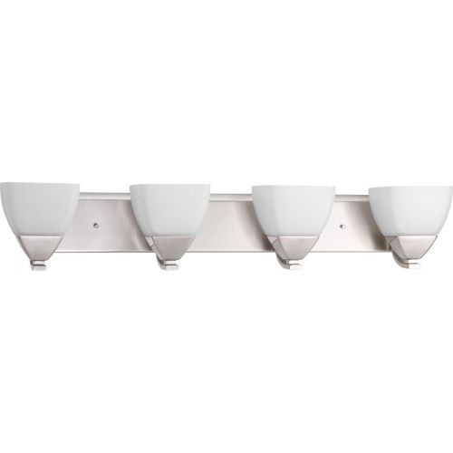  Progress Lighting P2703-09 ContemporarySoft 4-100W Med Bath Bracket, Brushed Nickel