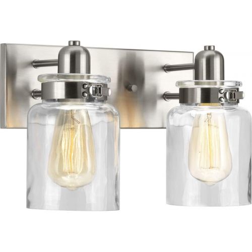  Progress Lighting P300046-009 Calhoun Brushed Nickel Two-Light Bath & Vanity