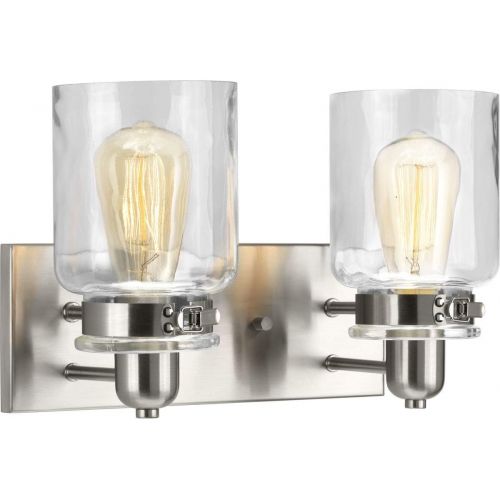  Progress Lighting P300046-009 Calhoun Brushed Nickel Two-Light Bath & Vanity