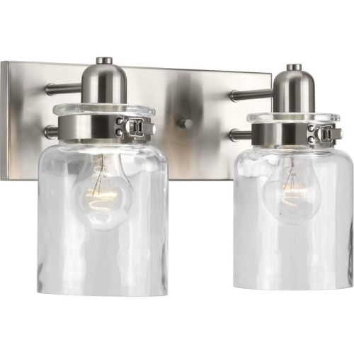  Progress Lighting P300046-009 Calhoun Brushed Nickel Two-Light Bath & Vanity