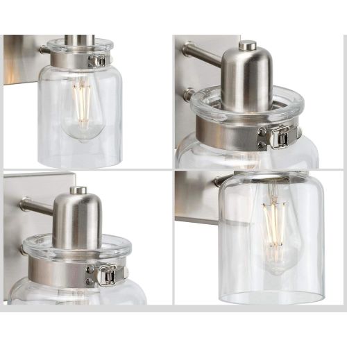  Progress Lighting P300046-009 Calhoun Brushed Nickel Two-Light Bath & Vanity