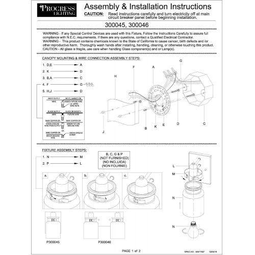  Progress Lighting P300046-009 Calhoun Brushed Nickel Two-Light Bath & Vanity