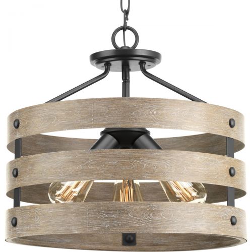  Progress Lighting P350049-141 Gulliver Semi-Flush/Convertible, Galvanized Finish