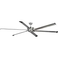 Progress Lighting Huff Collection Indoor/Outdoor 96 Six-Blade Brushed Nickel Ceiling Fan