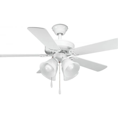  Progress Lighting P2500-30 AirPro Ceiling Fans, 42-Inch Diameter x 12-Inch Height, White