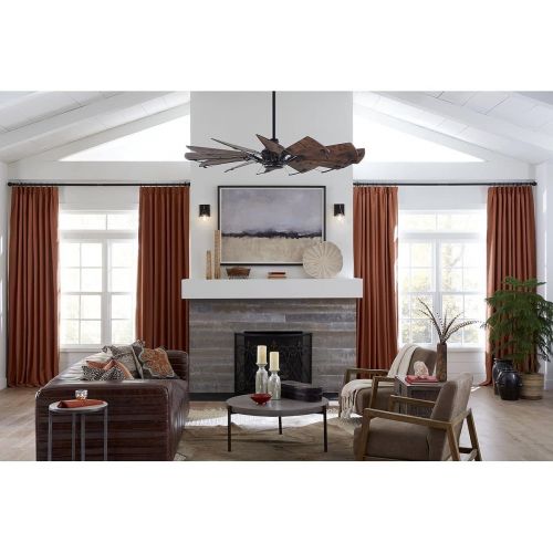  Progress Lighting Springer Collection 60-Inch 12-Blade Distressed Walnut Coastal Windmill Ceiling Fan, Bronze