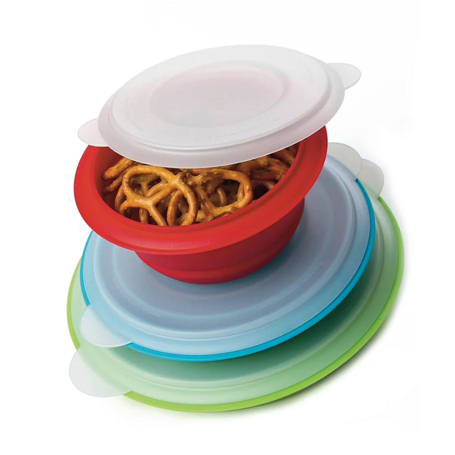  Progressive Prepworks Collapsible Storage Bowls with Lids (Set of 3)