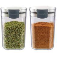 Progressive International PKS-410 Prepworks ProKeeper Seasoning Keeper Spice Airtight Food Storage Containers, Clear (2 Pack)