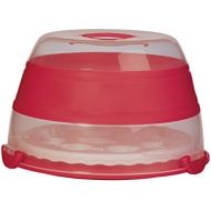 Progressive International Prepworks by Progressive Collapsible Cupcake and Cake Carrier, 24 Cupcakes, 2 Layer, Easy to Transport Muffins, Cookies or Dessert to Parties - Red - In Amazon Frustration Free