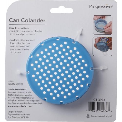  Progressive International Prepworks by Progressive Can Colander, GT-3973 Can Strainer, Vegetable and Fruit Can Strainer, No-Mess Tuna Can Strainer, Best for Canned Tuna: Kitchen & Dining