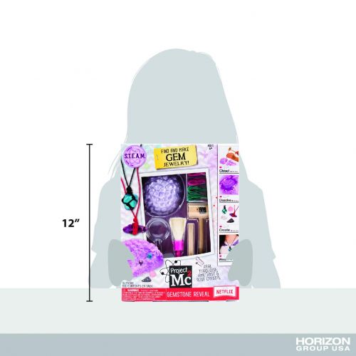  Project Mc2 Gemstone Reveal Stem Science Kit by Horizon Group USA, Excavate, Dig Or Fizz & Bubble to Reveal 5 Real Gemstones for DIY Jewelry Making. Includes Excavation Tools, Magn