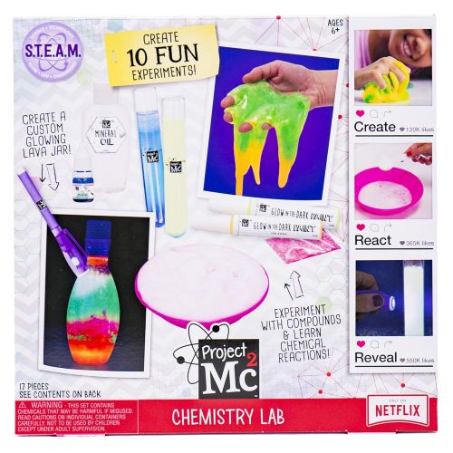  Project Mc2 Project MC2 Chemistry Lab Stem Science Kit by Horizon Group Usa, DIY 10 Great Science Fair Experiments, Make Your Own Glow In The Dark Gooey Slime Putty, Glowing Lava Jar & More