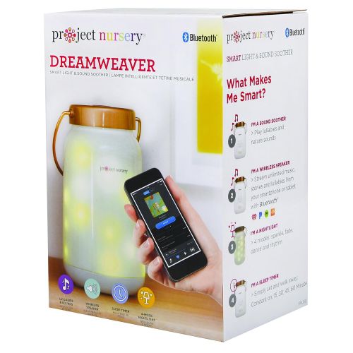  Night Lights for Kids, Baby White Noise Machine and Sound Soother - Project Nursery Dreamweaver Smart Night Light & Sleep Soother w/Bluetooth Firefly Jar
