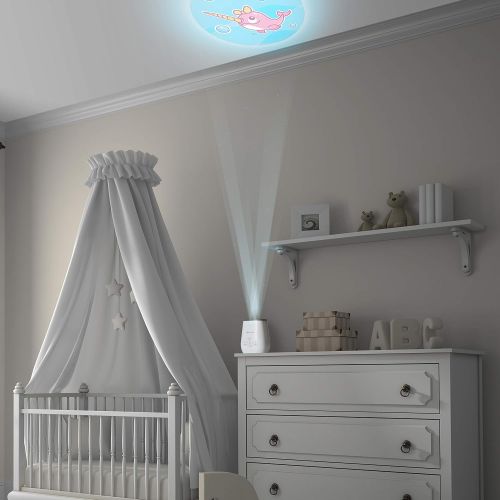  Sleep Soother, White Noise Sound Machine and Night Light from Project Nursery 4-in-1 Sound Soother with Projector, Nightlight and Timer