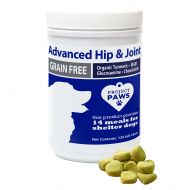 Project Paws Hip and Joint Supplement for Dogs - Dog Glucosamine Chews with MSM, Chondroitin and Organic Turmeric - 120 CT