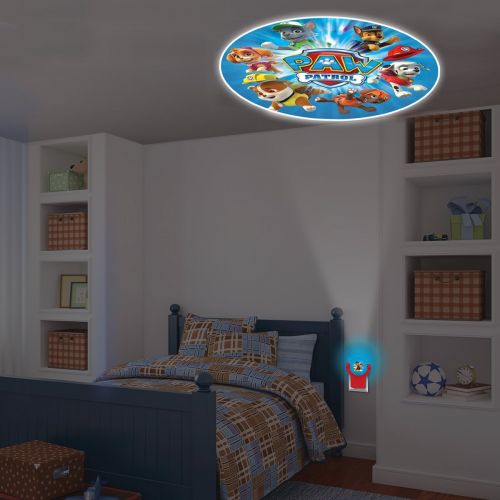  Projectables LED Plug-in Night, Blue and Red, Light Sensing, Auto Nickelodeon Paw Patrol Image on Ceiling, Wall, or Floor, 30604, Multi