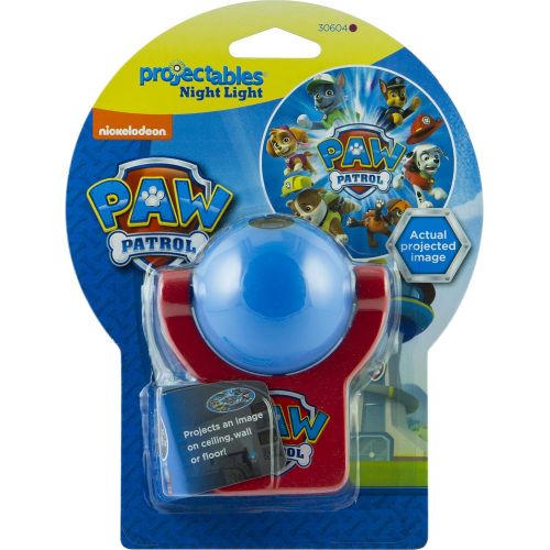  Projectables LED Plug-in Night, Blue and Red, Light Sensing, Auto Nickelodeon Paw Patrol Image on Ceiling, Wall, or Floor, 30604, Multi