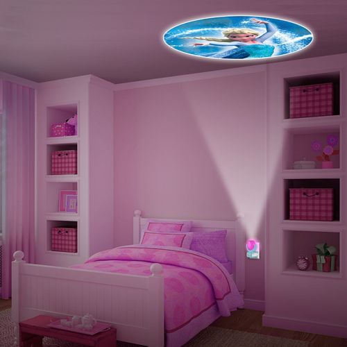  Disney Projectables Frozen LED Plug-in Night Light, Six-Image, 25282, Six Different Images Project onto Wall or Ceiling