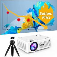 Latest Upgrade Mini Projecto LED Portable Projector, Video Projector with 170 Display and 1080P Support, Compatible with TV Stick, PS4, HDMI, VGA, TF, AV and USB for Home Entertain