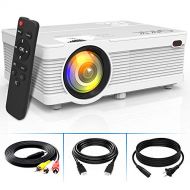 4500Lumens LCD Projector- Full HD 1080P Supported, Portable Mini Projector Compatible with HDMI, USB, AV, TF, VGA, Smartphones, TV Stick, PS4, DVD Player, Home Theater Entertainmen