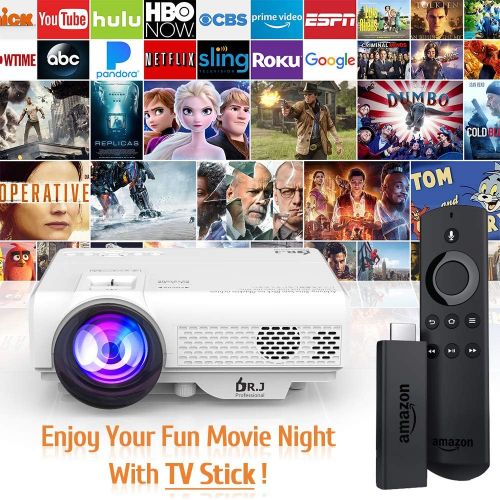  4500Lumens Portable Projector for Home Theater Entertainment, Full HD 1080P Supported Mini Projector HDMI AV USB Sound Bar Supported