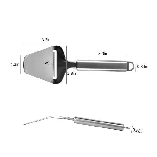  Prokitchen kaeseschneider Fuer Schneiden hart Kaese Edelstahl Kaesehobel kaeseschneider mit Klinge zum Schneiden von haerdt Kaese