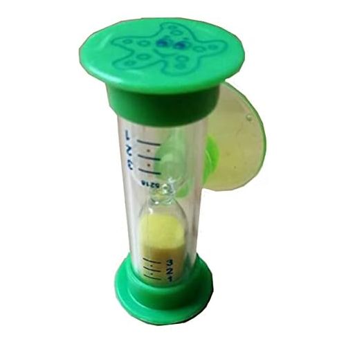  [아마존베스트]Prokudent Kids 3 Minute Sand Timer 1 Piece with Suction Cup for Wall Mounting Available in Various Colours - Not Selectable