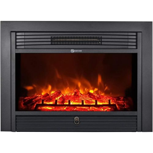  Proman Products TopLife Electric Wall Recessed or Place in Existing Fireplace, Black