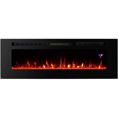  Proman Products TopLife Electric Fireplace Mounted or in Wall Recessed, 60 W x 5 D x 19 H, Black