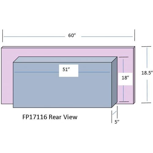  Proman Products TopLife Electric Fireplace Mounted or in Wall Recessed, 60 W x 5 D x 19 H, Black