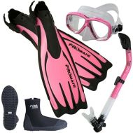Promate Scuba Dive Fins Boots Dry Snorkel Mask Diving Gear Set/ SCS0063