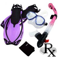 Promate Snorkeling Mask Dry Snorkel Fins Nylon Mesh Bag Set (SCS0094)