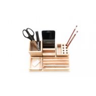 PromiDesign Wooden desk organizer - Big table organizer - Wooden office organizer - Table organization - Complete desk storage - Male gift