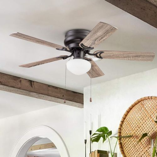  [아마존베스트]Prominence Home 51584 Alvina Ceiling Fan, 44, Farmhouse Bronze