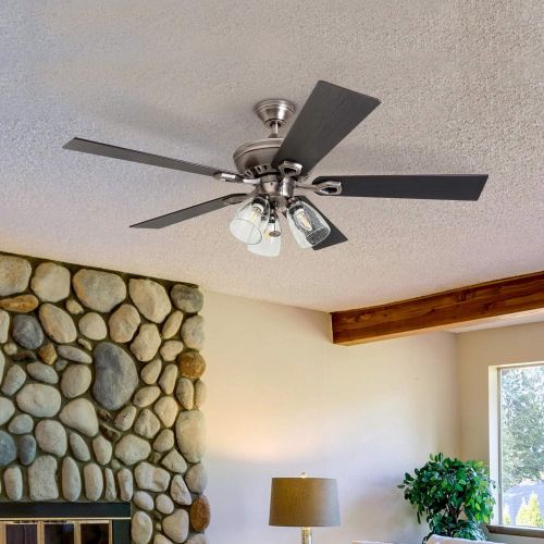  [아마존베스트]Prominence Home 50388 Glenmont Rustic Ceiling Fan, 52, Antique Pewter
