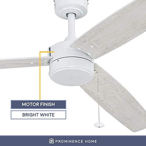  Prominence Home 51467-01 Journal Ceiling Fan, 52, Bright White