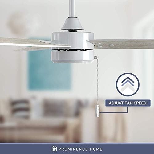  Prominence Home 51467-01 Journal Ceiling Fan, 52, Bright White