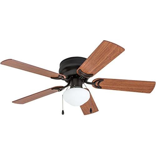  Prominence Home 50860 Alvina LED Globe Light Hugger/Low Profile Ceiling Fan, 42 inches, Bronze