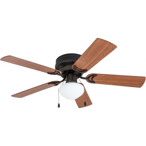  Prominence Home 50860 Alvina LED Globe Light Hugger/Low Profile Ceiling Fan, 42 inches, Bronze