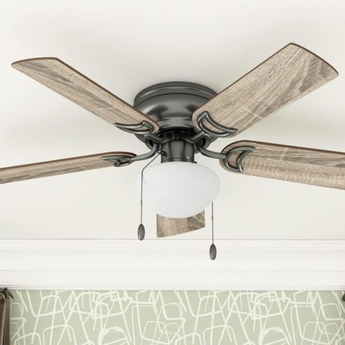  Prominence Home 50860 Alvina LED Globe Light Hugger/Low Profile Ceiling Fan, 42 inches, Bronze