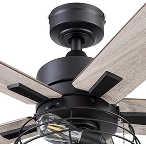  Prominence Home 51457-01 Marshall Ceiling Fan, 52, Matte Black