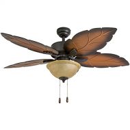 Prominence Home 50689-01 Pacific Sail Tropical Ceiling Fan (3 Speed Remote), 52, Mocha, Bronze