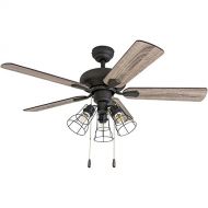 Prominence Home 50588-01 Madison County Industrial Ceiling Fan, 42, BarnwoodTumbleweed, Aged Bronze