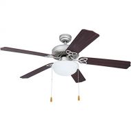 Prominence Home 80027-01 Dove Creek LED Ceiling Fan, Globe Light, Reversible Fan Blades, 52 inches, Brushed Nickel